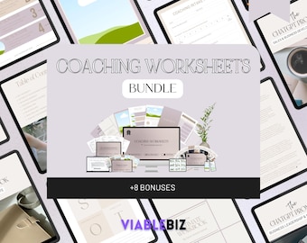 Coaching Worksheets Bundle: Workbook & Email Templates (Digital Download)