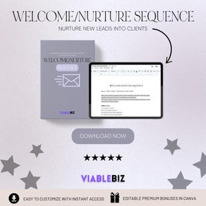 Email Templates, Welcome Email Sequence Template, Nurture Email, Lead Magnet Welcome Sequence Scripts, Done For You Email Sequence