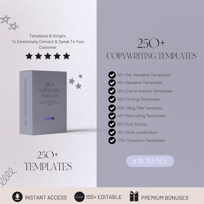Copywriting Formulas, Sales Templates, Copywriting Template, Small ...