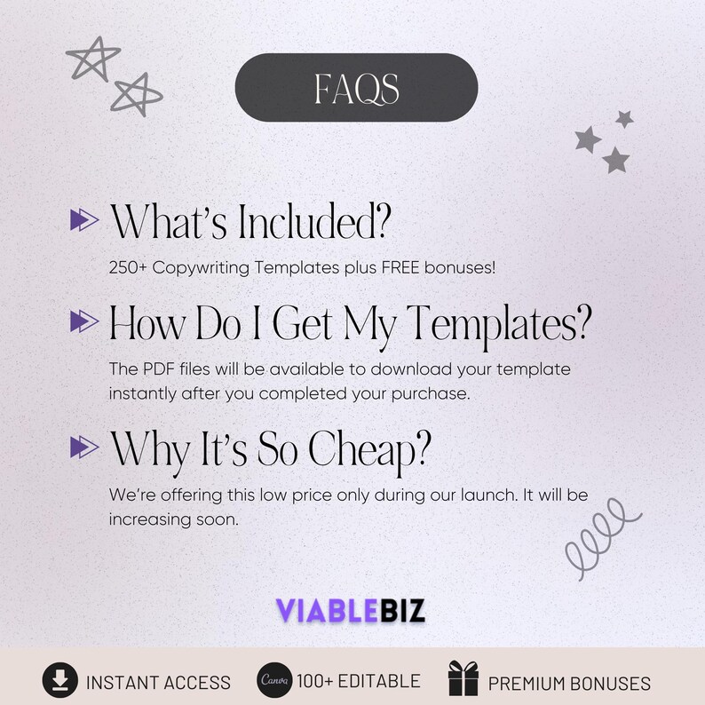 Copywriting Formulas, Sales Templates, Copywriting Template, Small ...