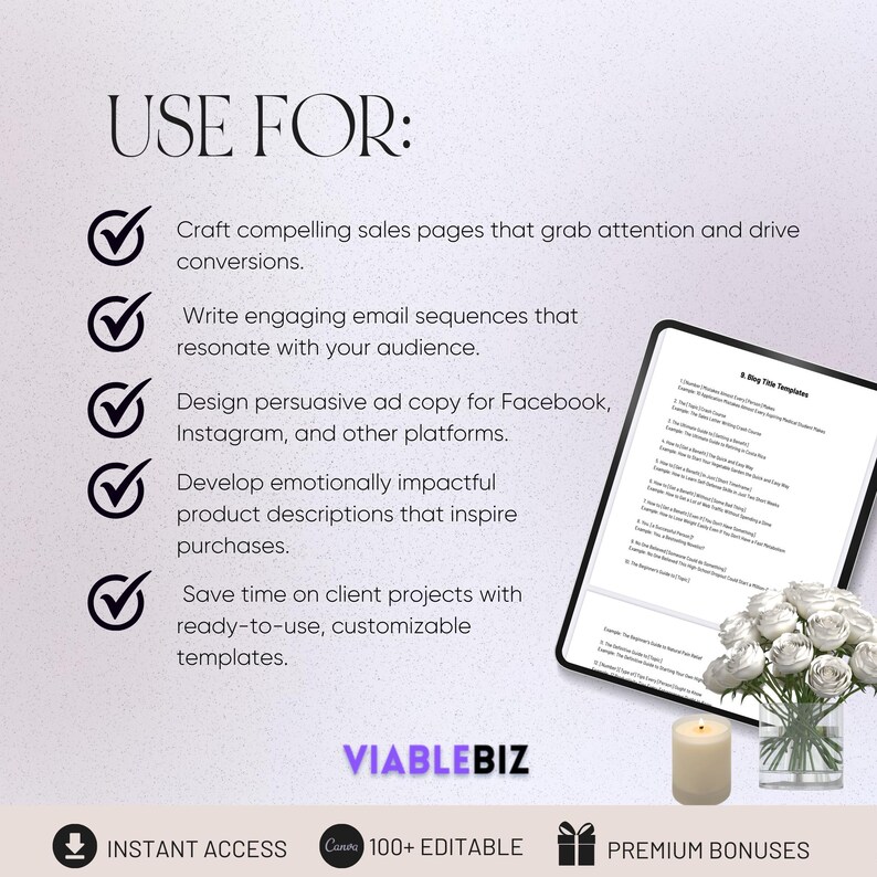 Copywriting Formulas, Sales Templates, Copywriting Template, Small ...