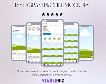 Szablony makiet Instagram, Szablony makiet, Makiety mediów społecznościowych, Szablony makiet Canva Instagram, Szablony profili Instagram