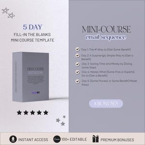 Course Creator Email Sequence, Email Marketing Templates, 5-Day Email Sequence, Email Scripts, Email Template, Swipe File Email Scripts