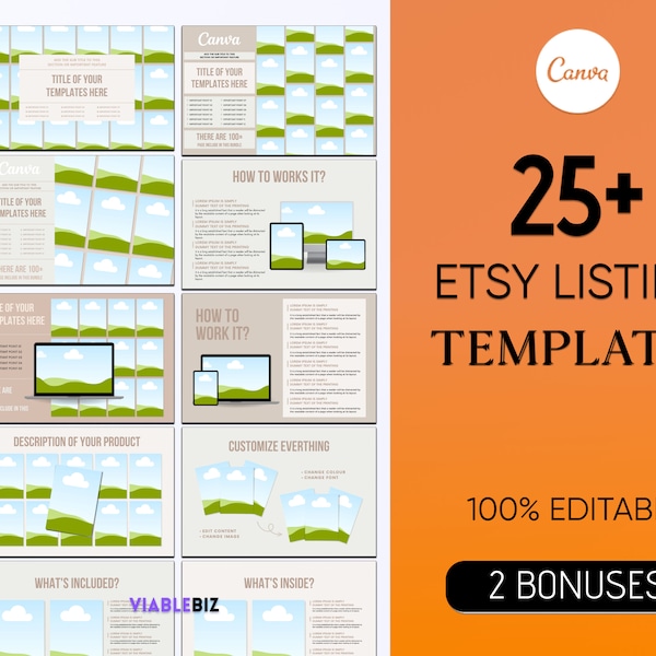 Etsy Listing Mockup Templates, Digital Product Listing Templates, Digital Product Templates, Etsy Guide,Etsy Product Mockup, Selling on Etsy