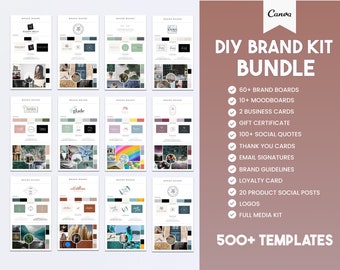 500 Branding Package Templates, DIY Branding Kit, Business Marketing, Business Marketing, Brand Guidelines, Mood Board, Business Branding