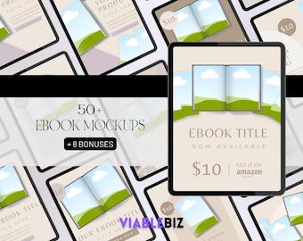 Etsy Mockup Bundle: Ebook & Digital Product Templates (Canva, PLR)