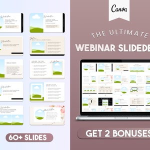 Webinar Slide Deck Template, Webinar Template, Course Slide Deck Template, Webinar Presentation, Business Webinar Template