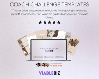 Coaching Challenge Templates: 240+ Canva Slide Decks (Digital Download)