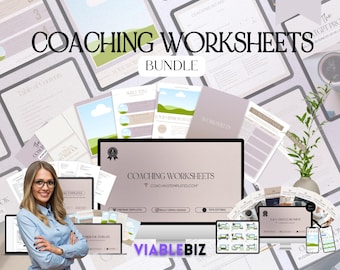 Coaching Worksheets Bundle: Workbook & Email Templates (Digital Download)