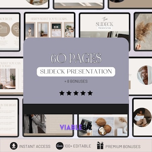 Course Slide Deck, Course Creator Presentations Template, Pitch Deck Template, Webinar Slide Deck, Business Presentation Canva Template