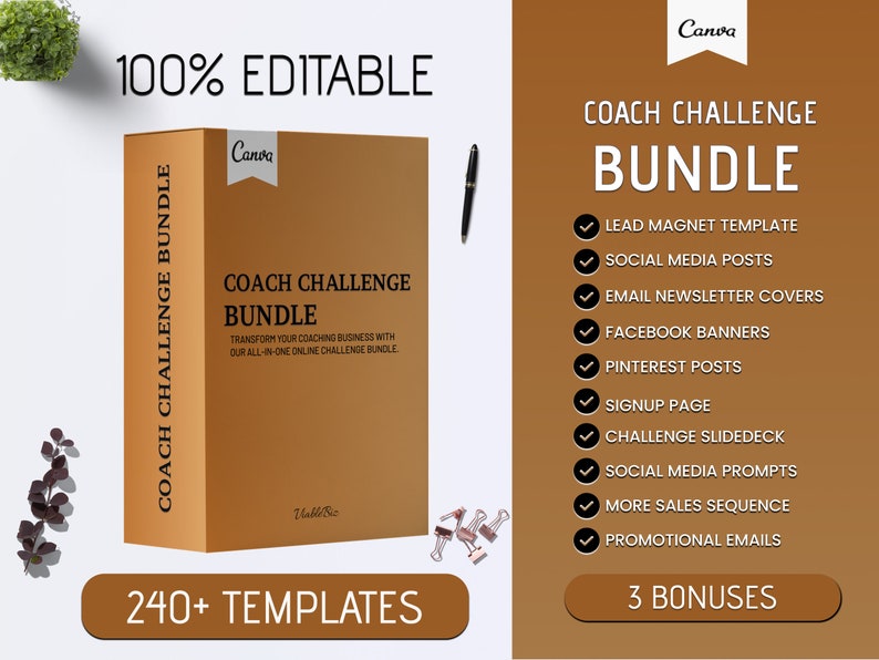 Challenge Template, Coach Challenge Bundle, Challenge Slidedeck, Coach