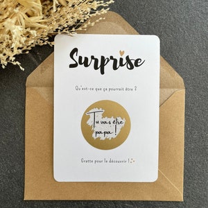annonce grossesse grand parent carte à gratter personnalisé annonce grossesse personnalisable originale tata tonton papa grande soeur