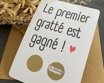 Carte à gratter personnalisable