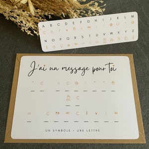 Carte à message codé annonce grossesse demande parrain marraine annonce mariage demande témoin carte à gratter cadeau original personnalisé