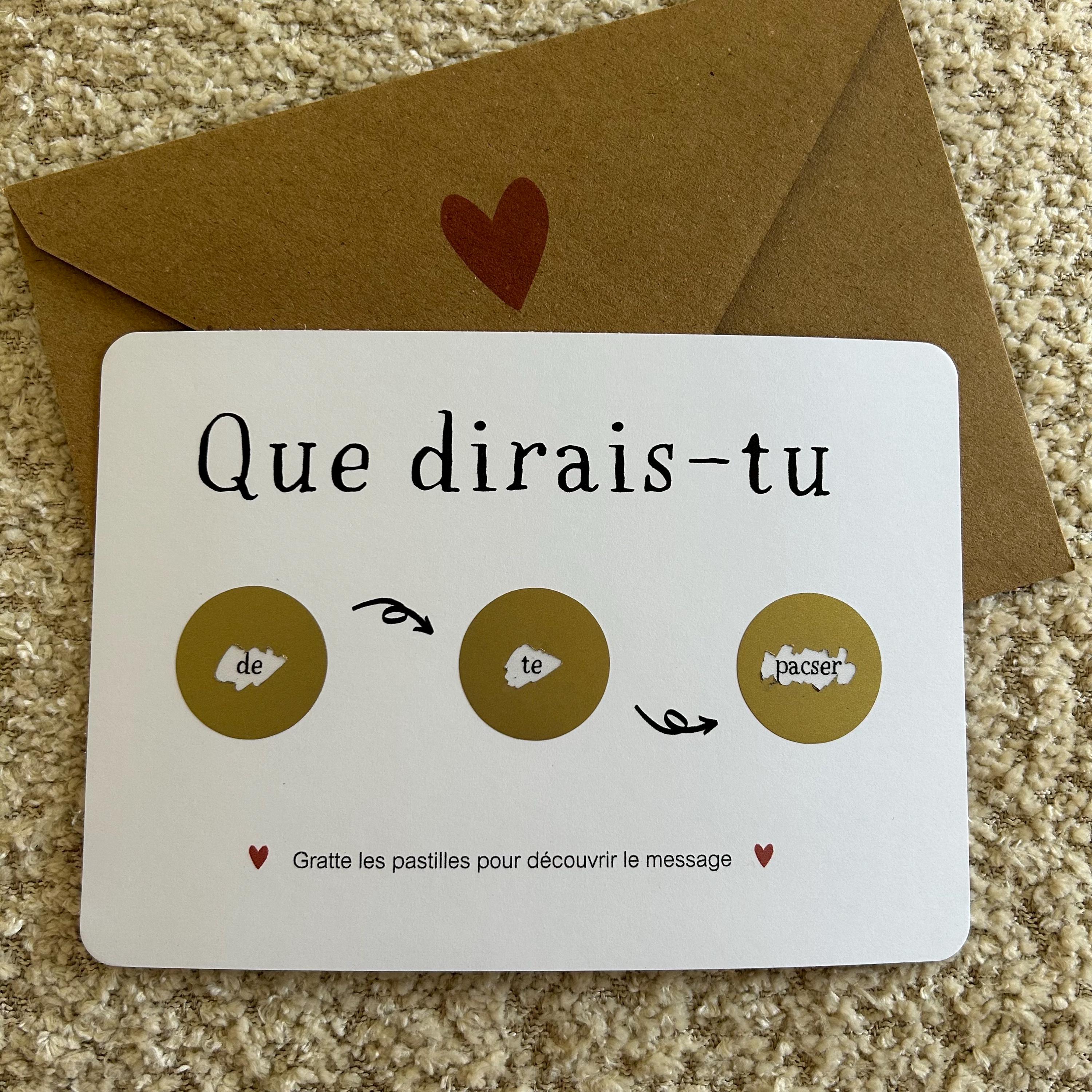 à Gratter Demande En Fiancaille Texte Carte à Gratter
