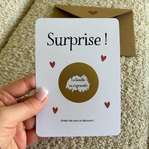 annonce grossesse grand parent carte à gratter personnalisé annonce grossesse personnalisable originale tata tonton papa grande soeur