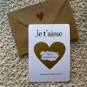 demande pacse mariage carte à gratter personnalisé originale annonce grossesse