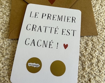 Carte à gratter personnalisable