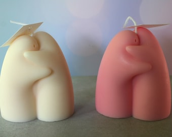 HUG CANDLE - 100% Soy Pillar Wax - Drip Candle - Adorable Drip Candle - Gift for Best Friend - Mother's Day Gift - Mother's Day Candle
