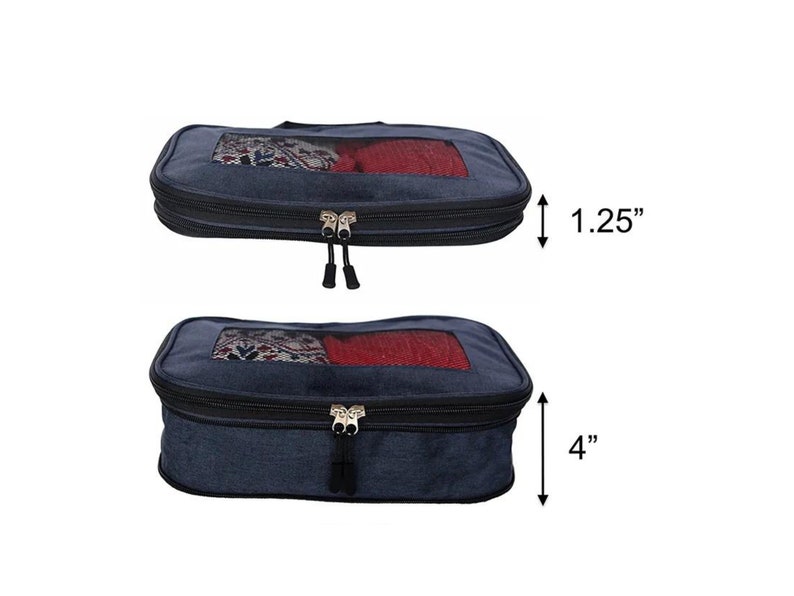 Flymoon Compression Luggage Organizer Expandable Travel Packing Cubes Black Set of 4 image 6