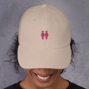 Boné bordado do orgulho lésbico: boné de beisebol LGBTQ minimalista