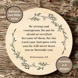 Custom Bible Verse Sign: Engraved Baltic Birch Christian Wall Decor