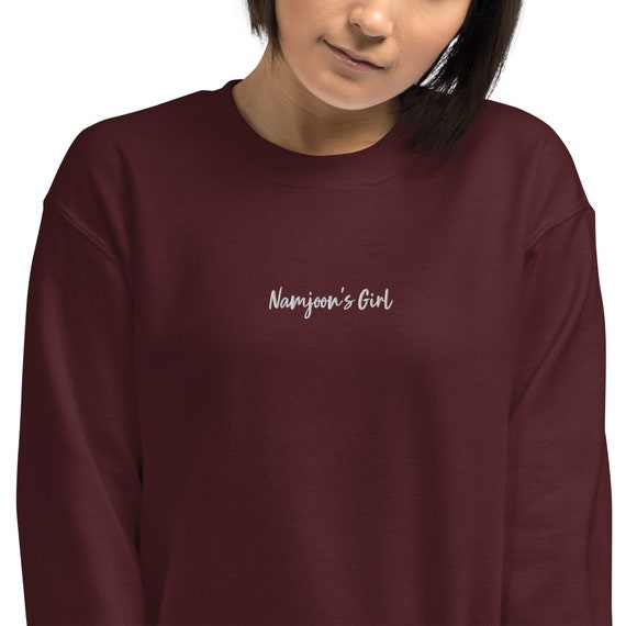 BTS Namjoon s Girl Embroidered Sweatshirt Subtle Namjoon Rap
