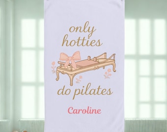 Toalla de mano personalizada para Pilates – Diseño "Solo para chicas guapas", regalo personalizado para el gimnasio
