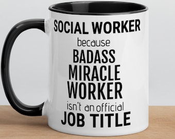 Social Worker Coffee Mug Gift, Social Worker Birthday Christmas Secret Santa Thank You Gift, Funny Social Worker Gift For Women Men Student