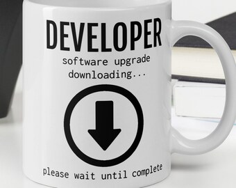 Cadeau développeur, tasse à café développeur, cadeau développeur pour femme homme collègue, anniversaire développeur merci promotion nouvel emploi cadeau de Noël