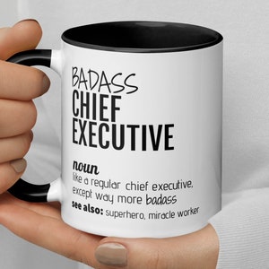 Badass Chief Executive Definition Gift, Funny CEO Gift, Chief Executive Thank You New Job Promotion Secret Santa Leaving Birthday Gift