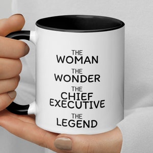 Chief Executive Coffee Mug Gift For Women, CEO Gift, The Woman The Legend, Chief Executive Thank You New Job Promotion Leaving Birthday Gift