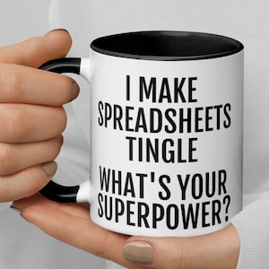 Administrator gift, Health Administrator gift ideas, Gift for colleague, Office Manager gift, Administrator mug, I Make Spreadsheets Tingle!