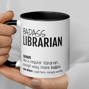 Badass Librarian Definition Coffee Mug, Funny Librarian Gift, Gift For Librarian, Librarian Thank You New Job Graduation Birthday Gift