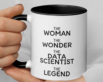 Woman Wonder Data Scientist Coffee Mug, Data Scientist Gift For Women, Data Scientist Thank You New Job Graduation Promotion Birthday Gift