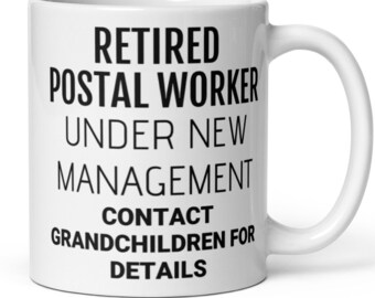 Postal Worker Retirement, Retired Postal Worker Mug, Postal Worker Gift, Postal Worker Retiring, Retirement Gifts For Men Women Coworker