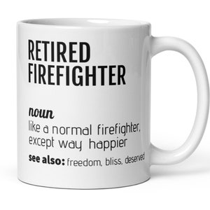 Firefighter Retirement Gift, Retired Firefighter Definition Coffee Mug, Funny Firefighter Gifts, Retirement Gift For Men Women Coworker