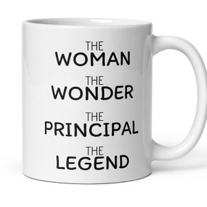 Woman Wonder Principal Coffee Mug, Principal Gift For Women, Gift For Principal, Principal Thank You Promotion New Job Secret Santa Gift