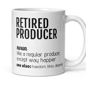 Producer Retirement Gift, Retired Producer Definition Coffee Mug, Funny Producer Gift, Retiring Producer Gift, Retirement Gift For Men Women