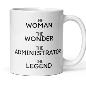 Administrator Coffee Mug For Women, Woman Wonder Administrator Thank You New Job Promotion Leaving Secret Santa Gift, Administrator Gifts