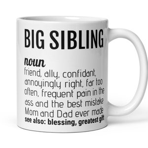 Non binary Sibling gift, Non binary Pride, Gender Nonconforming Sibling mug, Gender Fluid, Sibling Christmas Birthday gift, LGQTBIA+ gifts