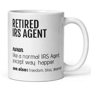 IRS Agent Retirement Gift, Retired IRS Definition Coffee Mug Gift, IRS Agent Gifts, Funny Retirement Gift For Women Men Coworker Dad Grandad