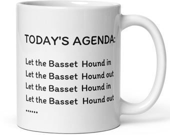 Basset Hound Gift, Basset Hound Mug, Basset Hound Mom Dad Lover Owner Gift, Basset Hound Puppy, Rescue Mom Dad, Funny Basset Hound Gifts