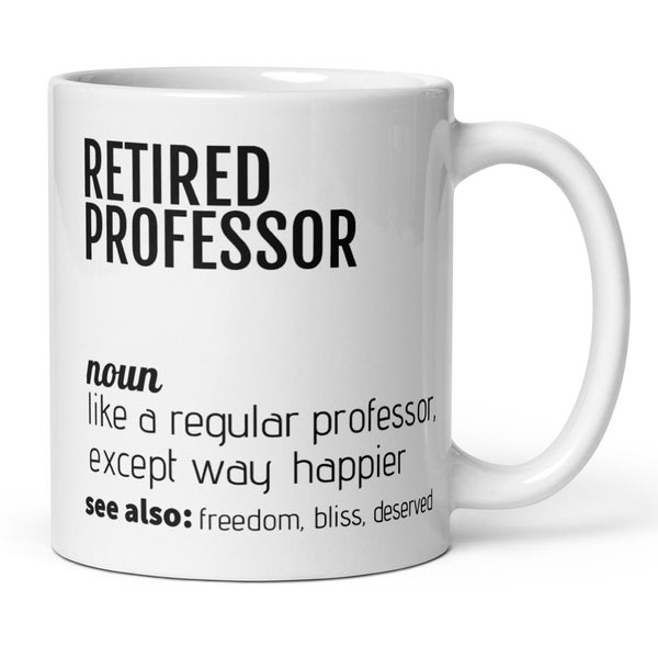 Retired Professor Definition Coffee Mug Gift, Professor Retiring, Retirement Gift For Women Men Grandparent, Funny Professor Retirement Gift