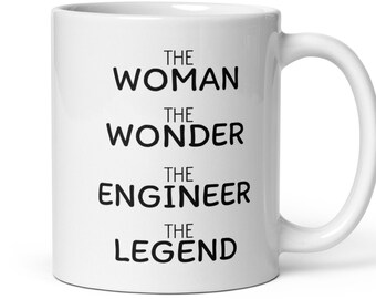 Engineer Gift For Women, Woman Wonder Engineer Coffee Mug, New Engineer, Funny Engineer Birthday Thank You New Job Promotion Graduation Gift
