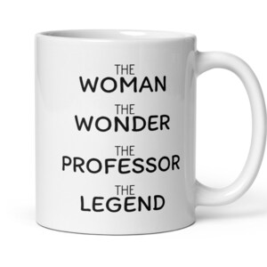 Professor Coffee Mug Gift For Women, Woman Wonder Professor Thank You New Job Promotion Secret Santa Leaving Gift, New Professor Gift