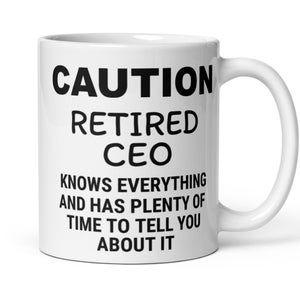 Chief Executive Retirement Gift, Retired CEO Mug, Chief Executive Retiring, CEO Gifts, Retirement Gift For Men Women Coworker Dad Grandad