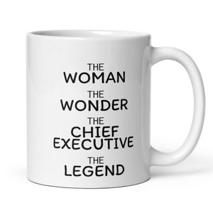 Chief Executive Coffee Mug For Women, Woman Wonder Chief Executive Thank You New Job Promotion Leaving Birthday Gift, CEO Gift For Women
