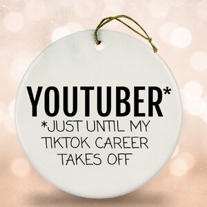 Youtuber TikTok Ceramic Ornament, Funny Youtuber Keepsake Gift, Youtuber Christmas Ornament Bauble Decoration, Youtuber Xmas Decor Gift