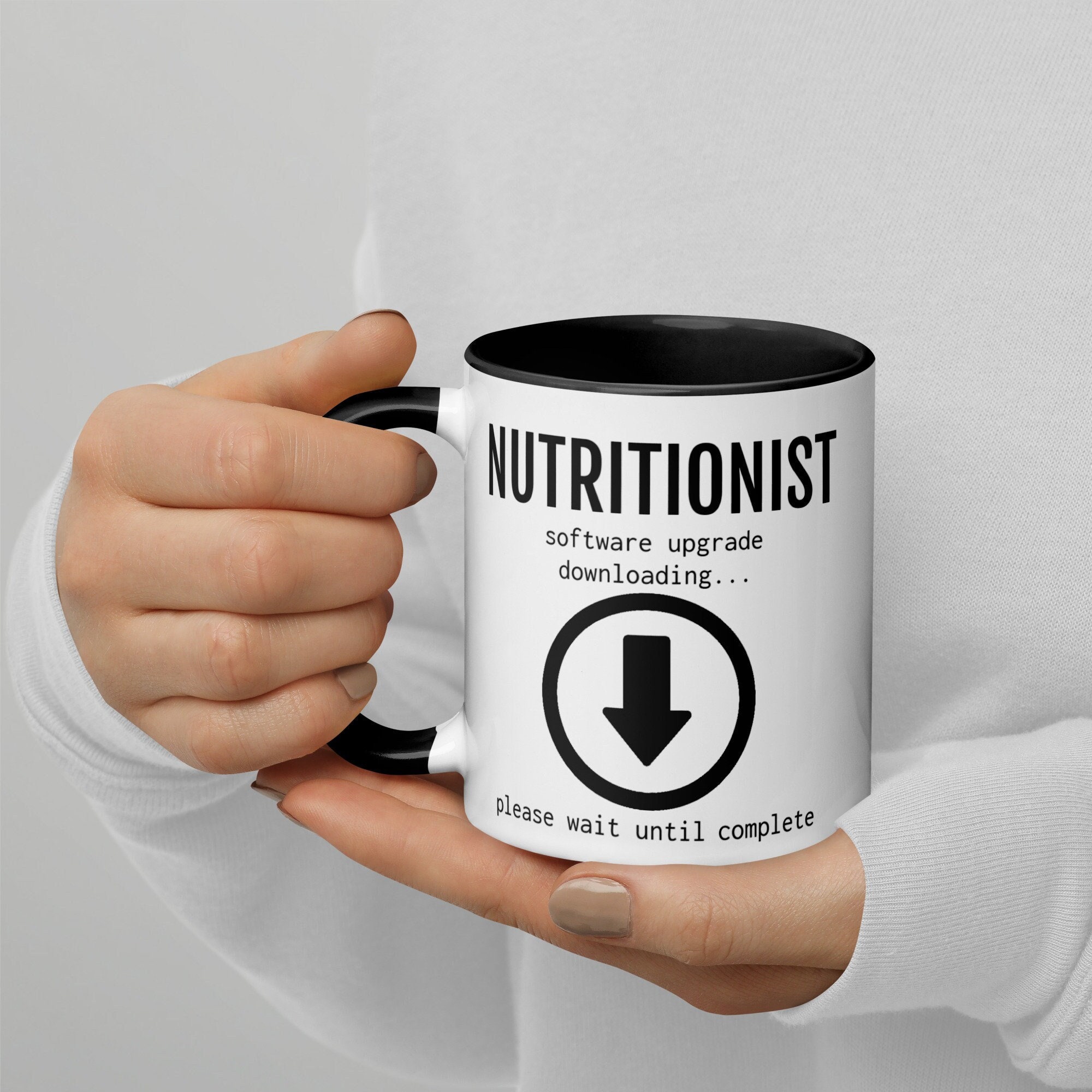 Nutritionist Software Upgrade Downloading Coffee Mug, Funny Nutritionist Gift, Nutritionist Graduation Promotion Thank You Secret Santa Gift